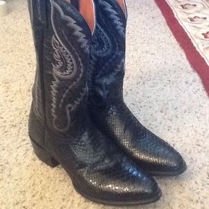 dan post black python boots